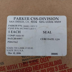Parker 708261-1 Gask-o-seal Aluminum Seal Plate Rev C Ps00605975