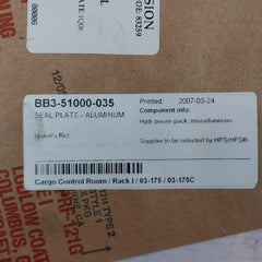 Parker 708261-1 Gask-o-seal Aluminum Seal Plate Rev C Ps00605975