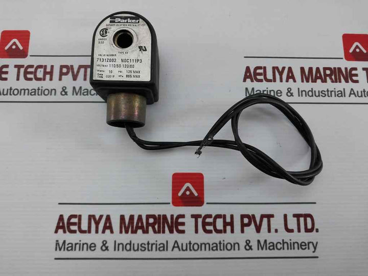 Parker 7131Z002 Solenoid Valve Coil 110/120V 125Psi