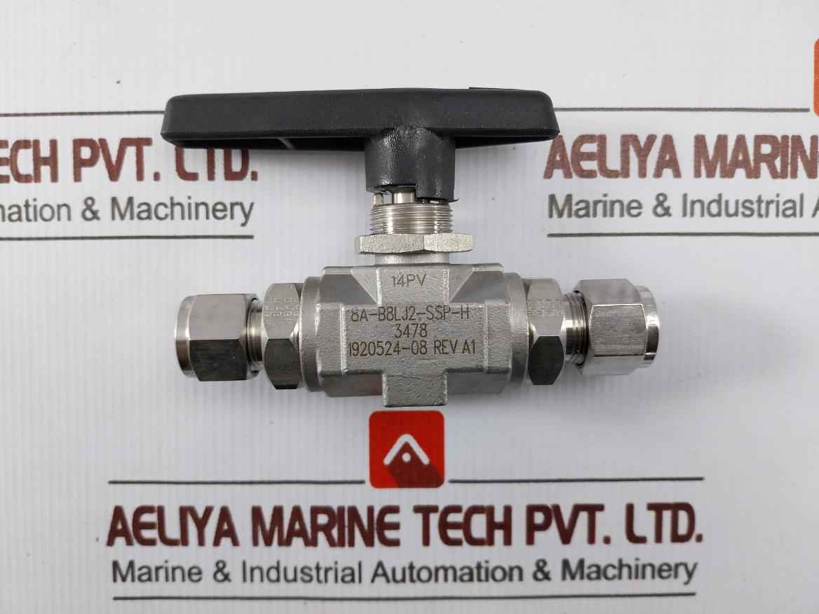 Parker 8A-b8Lj2-ssp-h-3478 B-series Two Way Stainless Steel Ball Valve Ini-208