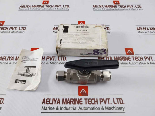 Parker 8A-b8Lj2-ssp-h-3478 B-series Two Way Stainless Steel Ball Valve Rev: A1