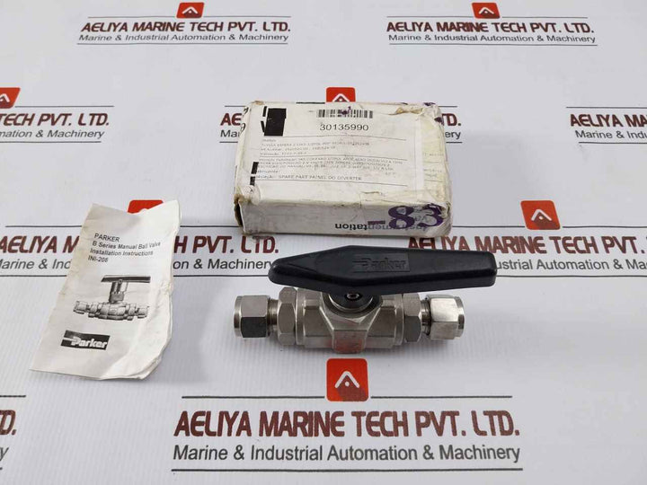 Parker 8A-b8Lj2-ssp-h-3478 B-series Two Way Stainless Steel Ball Valve Rev: A1