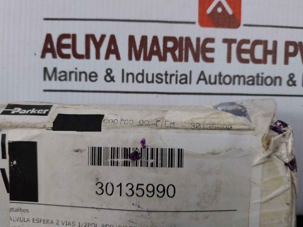 Parker 8A-b8Lj2-ssp-h-3478 B-series Two Way Stainless Steel Ball Valve Rev: A1