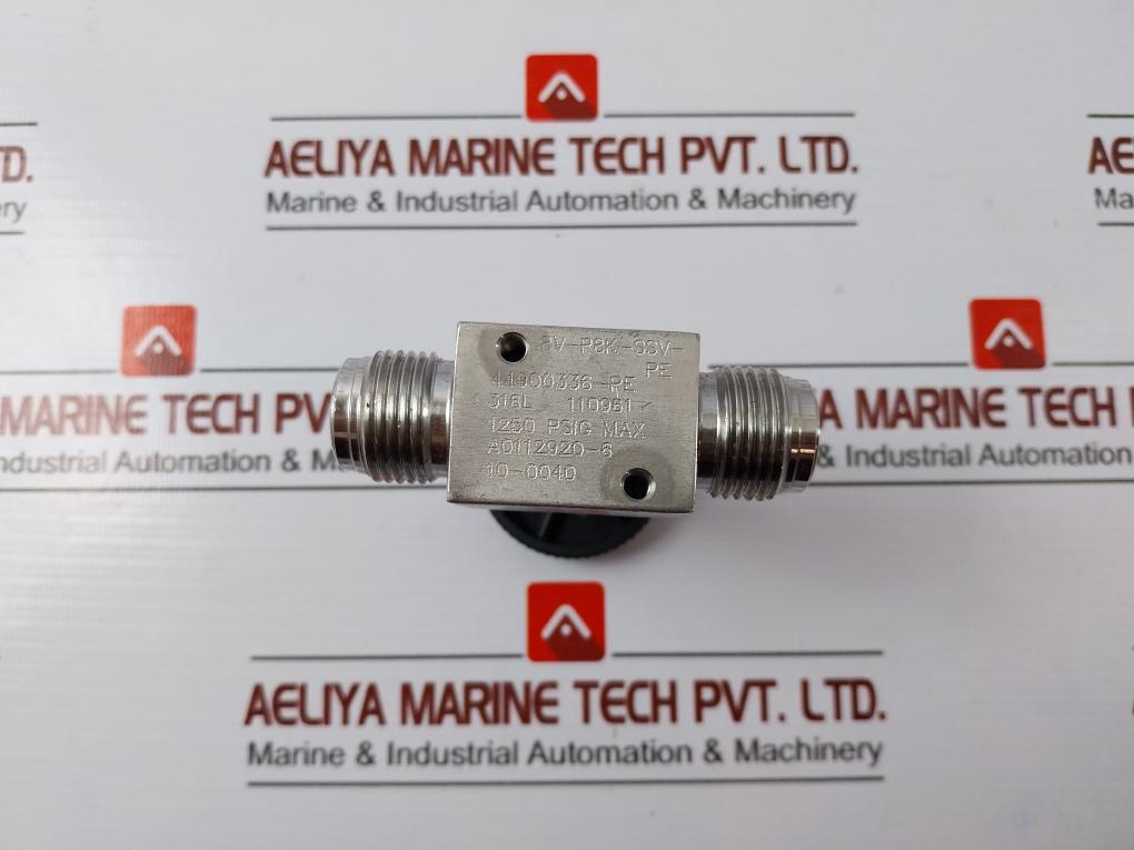 Parker 8v-p8k-ssv-pe Bellow Valve 44900336-pe 1250 Psig Max 316l