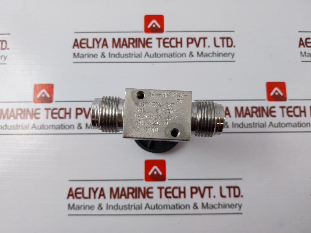 Parker 8V-P8K-SSV-PE Bellow Valve 44900336-PE 1250 psig max 316L