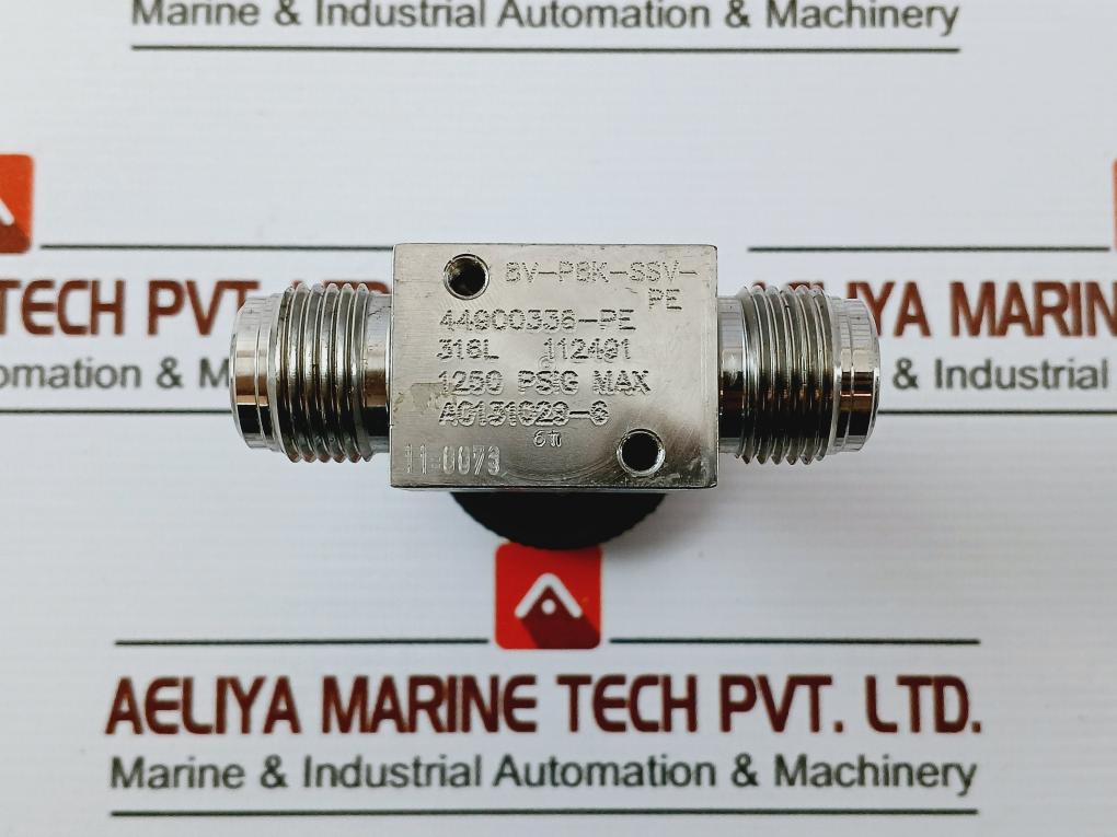 Parker 8v-p8k-ssv-pe Manual Bellow Valve 44900336-pe Maximum 1250 Psig