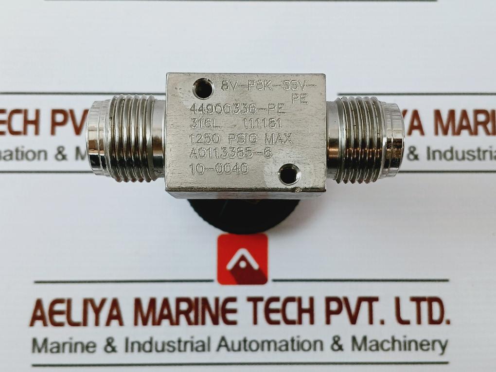 Parker 8v-p8k-ssv-pe Manual Bellow Valve Maximum 1250 Psig 44900336-pe