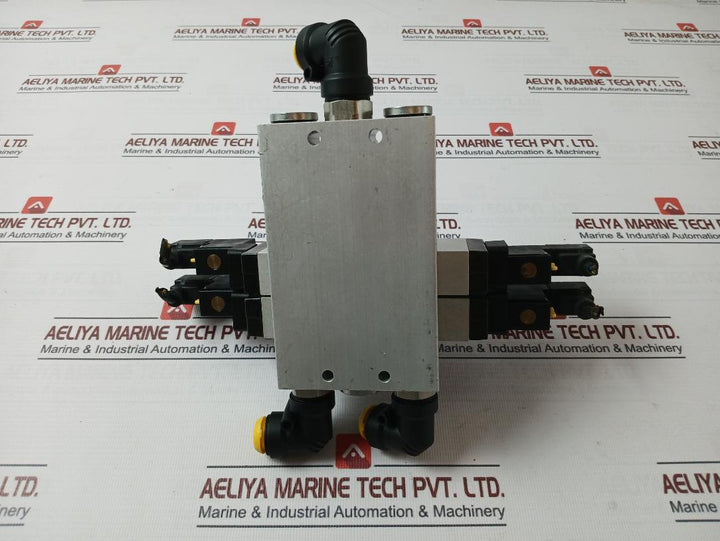 Parker 9121594806X Manifold Bar And Solenoid Valve P2E-kv32C 24Vdc 10 Bar/145Psi