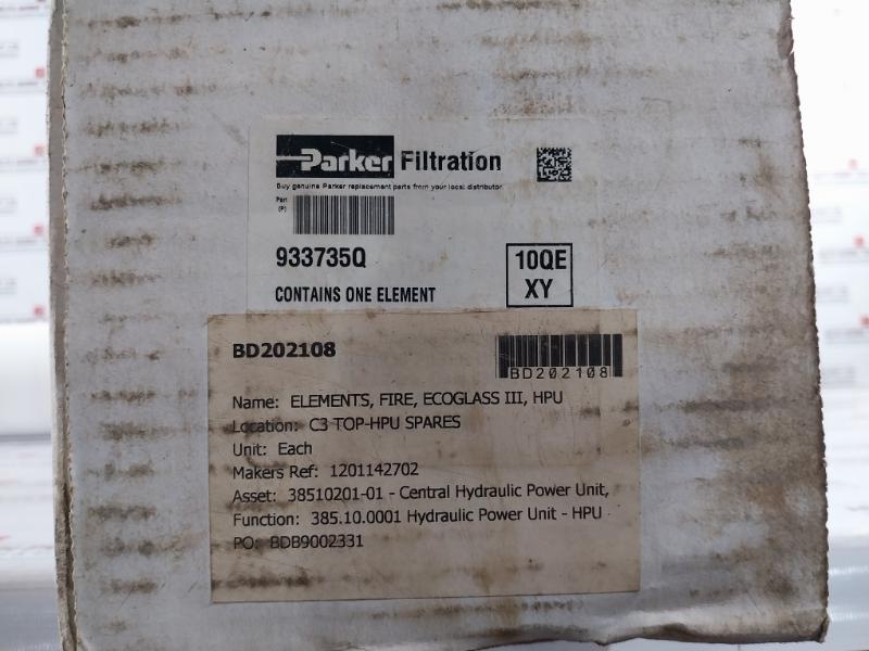 Parker 933735Q Hydraulic Filter Element 419-644-4311