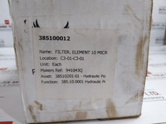 Parker 941043Q High Pressure Filter Element Wpf Series 10 Micron