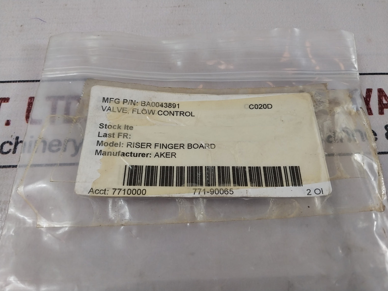 Parker Aker 9f600s Flow Control Valve