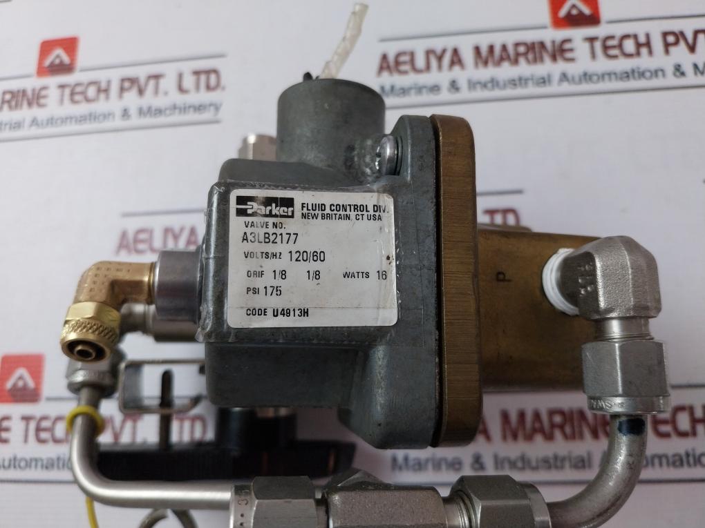 Parker A3Lb2177 Solenoid Valve 120 Volts 60Hz