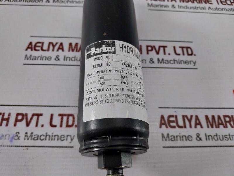 Parker Acp04aa008r17h Hydraulic Accumulator 260 Bar/3700 Psi
