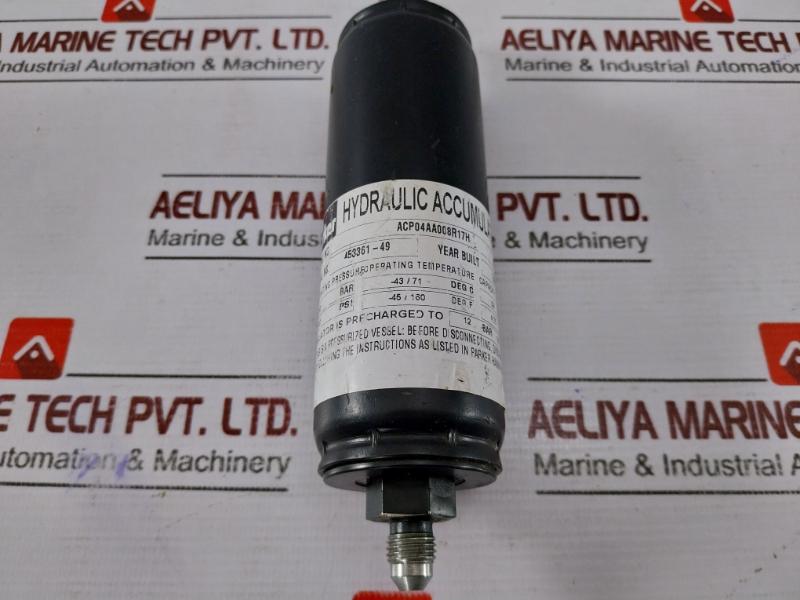 Parker Acp04aa008r17h Hydraulic Accumulator 260 Bar/3700 Psi