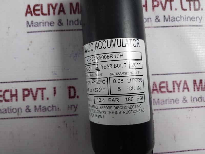 Parker Acp04aa008r17h Hydraulic Accumulator Valve 260 Bar 3700 Psi