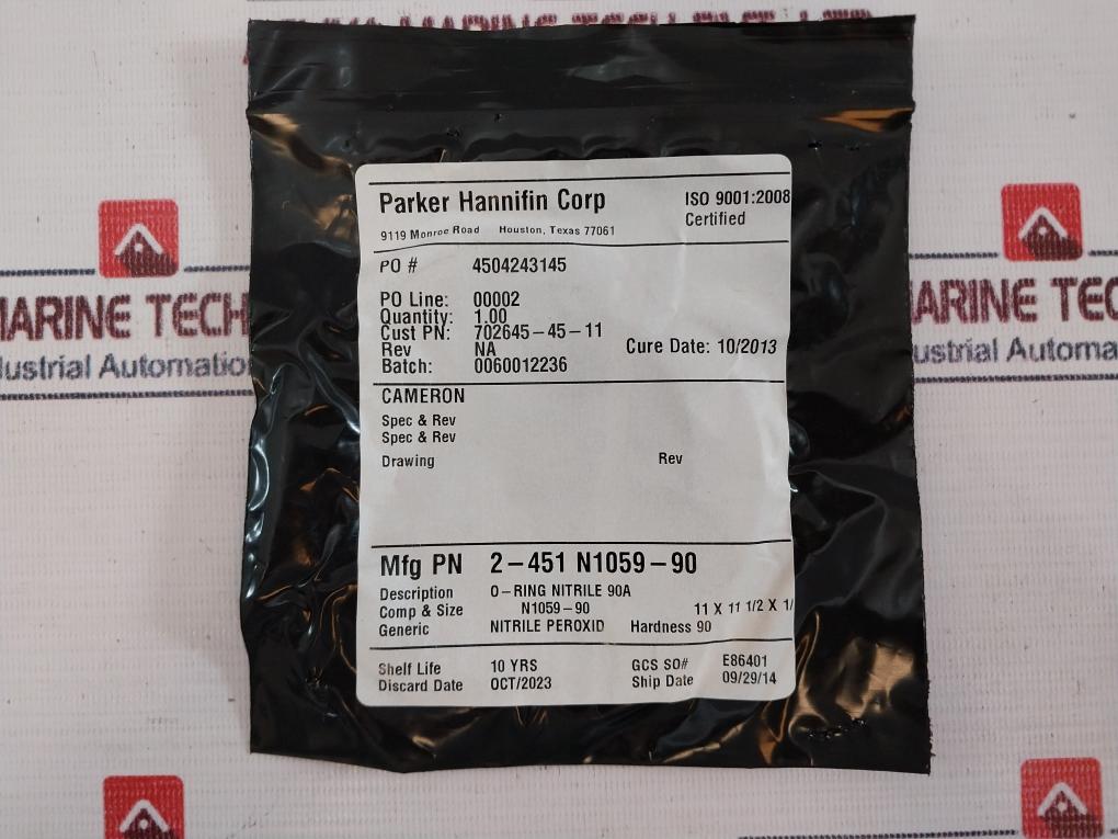 Parker Cameron 2-451 N1059-90 O-ring Nitrile 90A