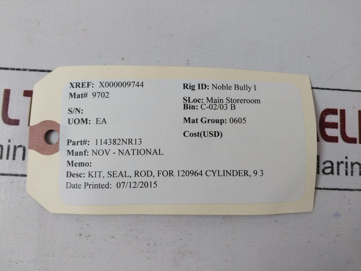 Parker Cylinder Seal Kit