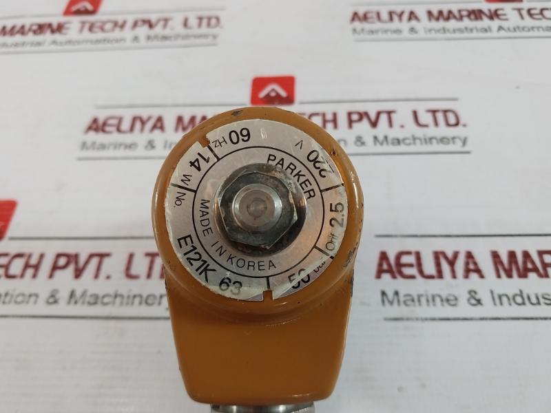 Parker E121K63 Solenoid Valve 220V 60Hz 14W 50Bar