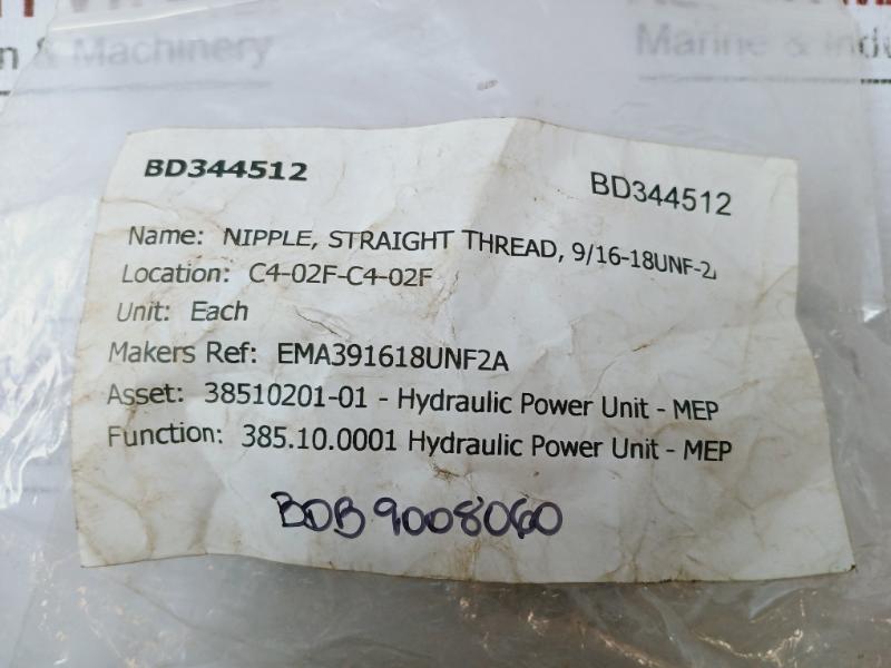 Parker Ema391618unf2a Quick Coupling Division Bd344512