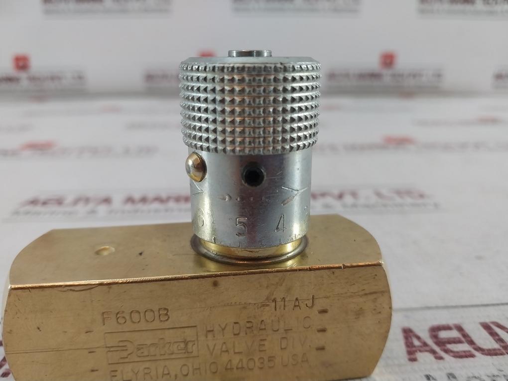 Parker F600B In-line Flow Control Valve 2000 Psi 138 Bar 8Gpm 30Lpm