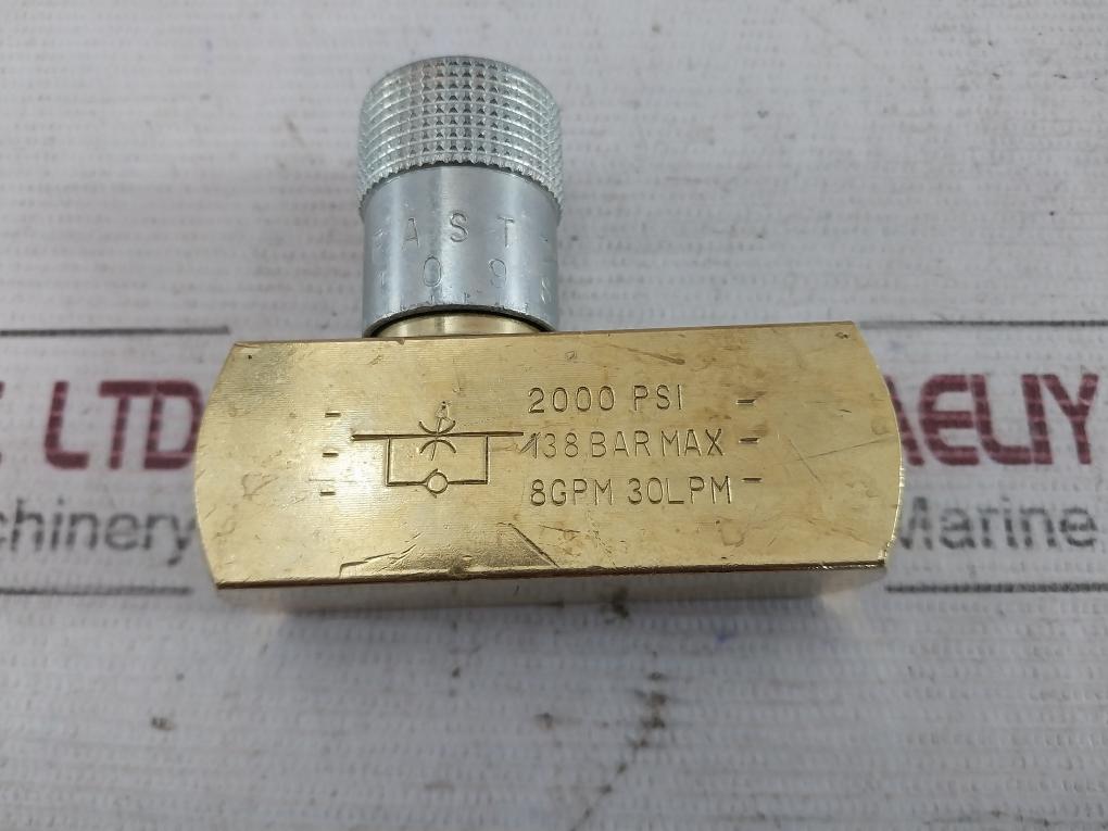 Parker F600B In-line Flow Control Valve 2000 Psi 138 Bar 8Gpm 30Lpm