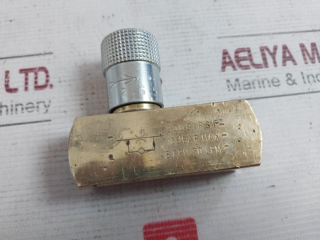 Parker F600B In-line Flow Control Valve 2000 Psi 138 Bar Max