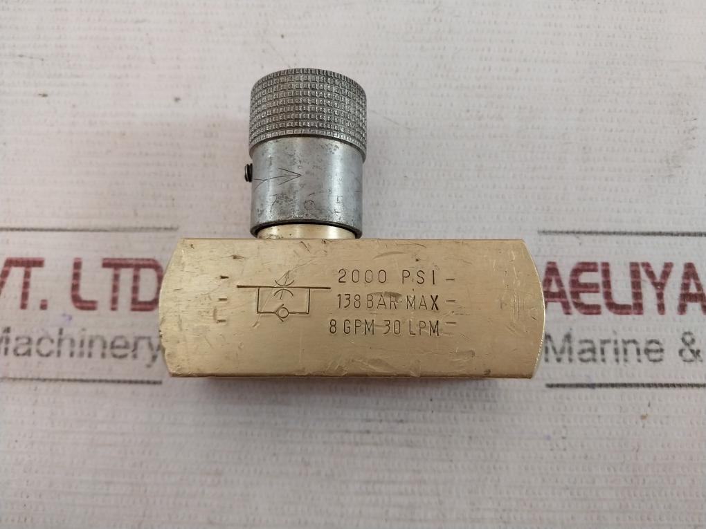 Parker F600B Inline Flow Control Valve 2000 Psi 138 Bar 8 Gpm 30 Lpm
