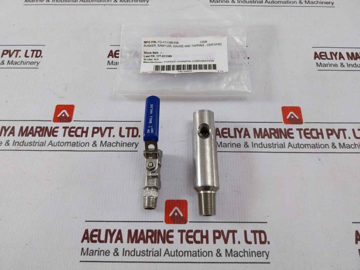 Parker Fg-k11168-kw Bunker Sampler Gauge & Tapping Ball Valve Set Dn8 Pn84