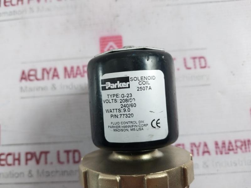 Parker G-23 General Purpose Solenoid Coil And Valve 77320 Gp400 208/50V 2507A