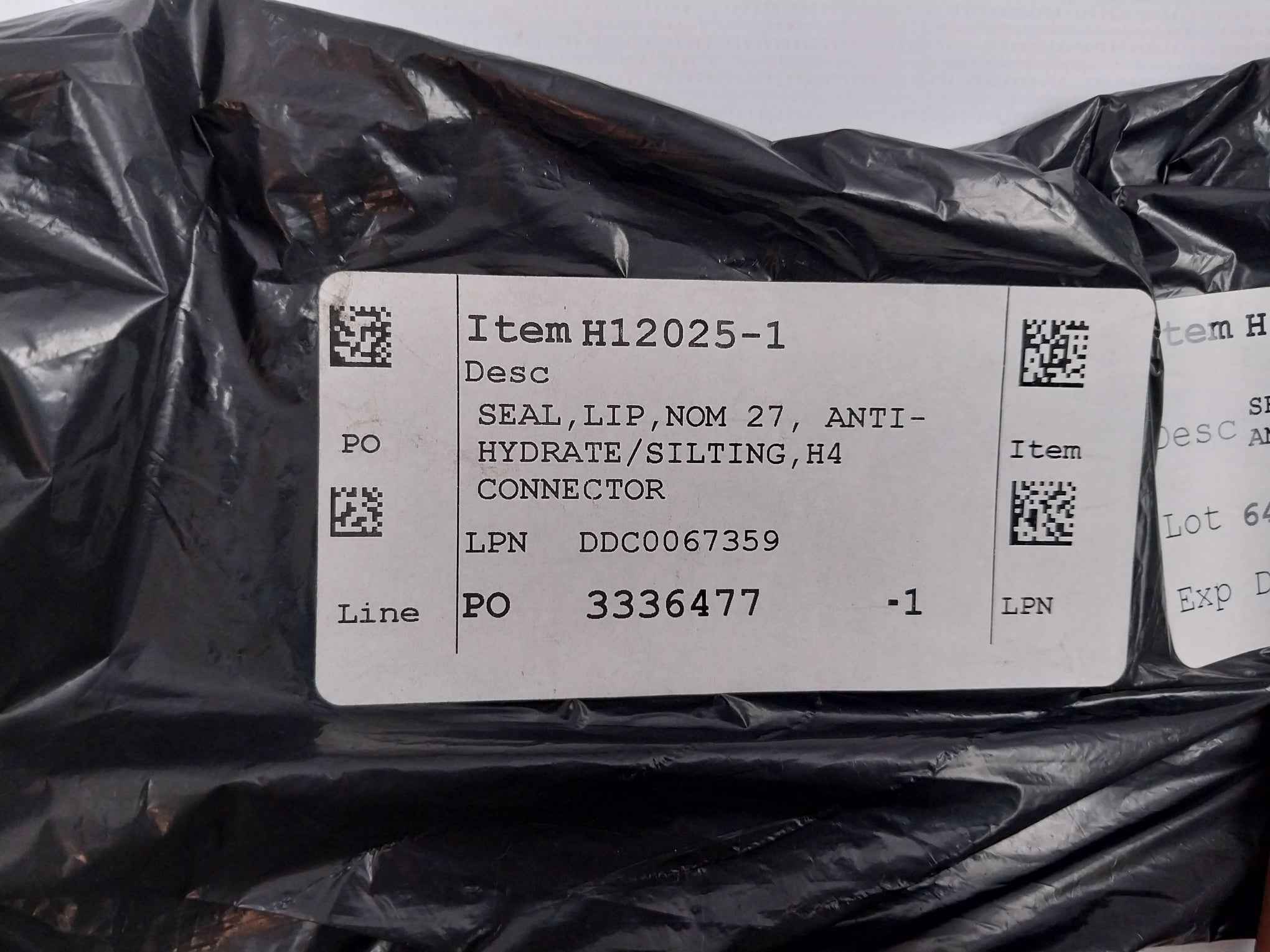 Parker H12025-1 Seal Ring 18-15M Dimensions: A=27.875X B=27.355, Rev Lvl: J