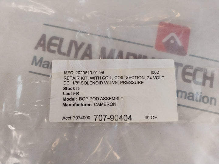 Parker Hannifin 2395468-00-20-02 Solenoid Valve Coil Section Repair Kit Rev: 09