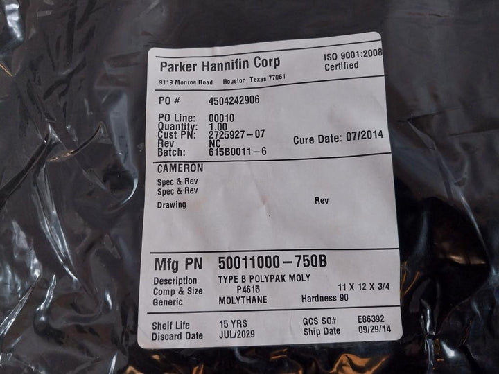 PARKER HANNIFIN 2725927-07 Type B Polypak Moly