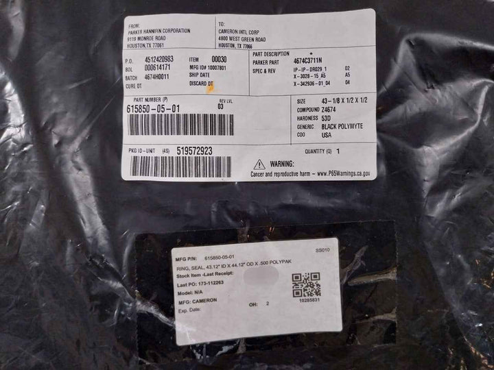 Parker Hannifin 615850-05-01 Polypak Seal Ring 43.12