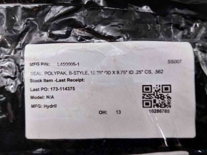 Parker Hannifin L450005-1 Type B Polypak Seal P4615 9 3/4 X 10 1/4 Ss007