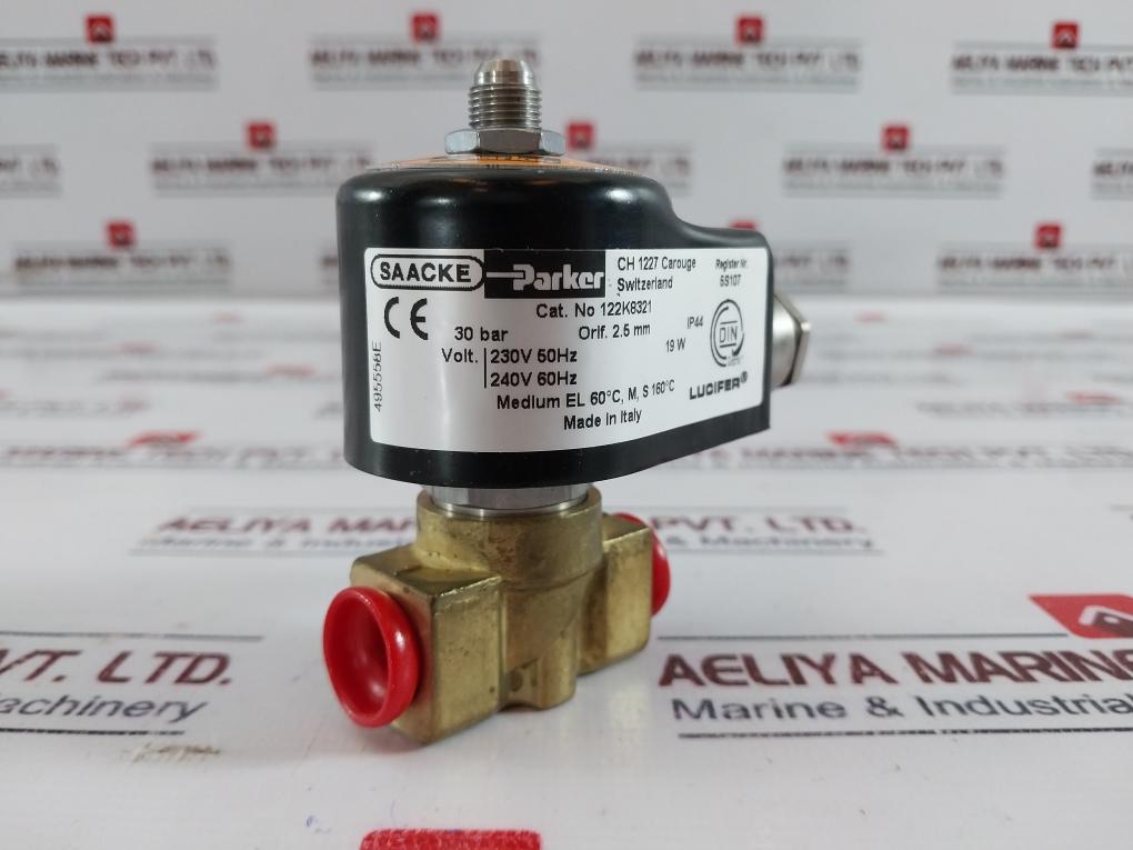 Parker Lucifer 122k8321 Solenoid Valve 30 Bar 230v 50hz 240v 60hz