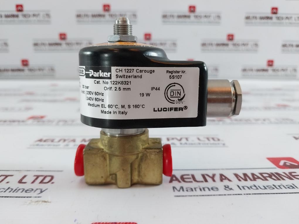 Parker Lucifer 122k8321 Solenoid Valve 30 Bar 230v 50hz 240v 60hz