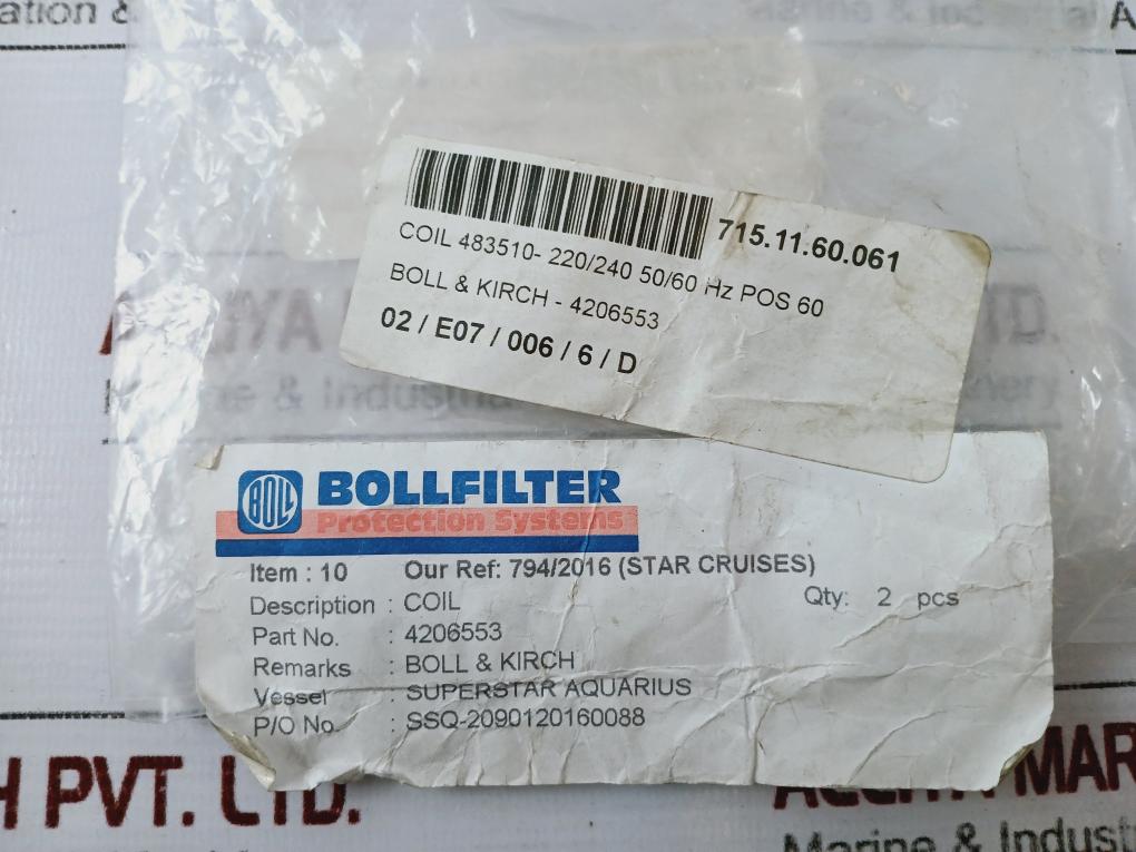 Parker Lucifer 483510s6 Xs03xs6 F Solenoid Valve Coil 220-240v 50hz 240v 60hz