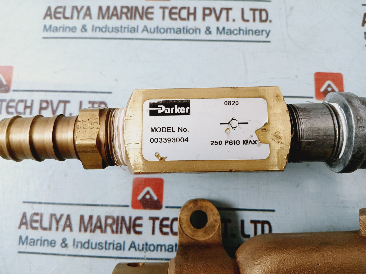 Parker M05465148 Manual Control Valve W/ Check Valve (003393004)+Pressure Gauge