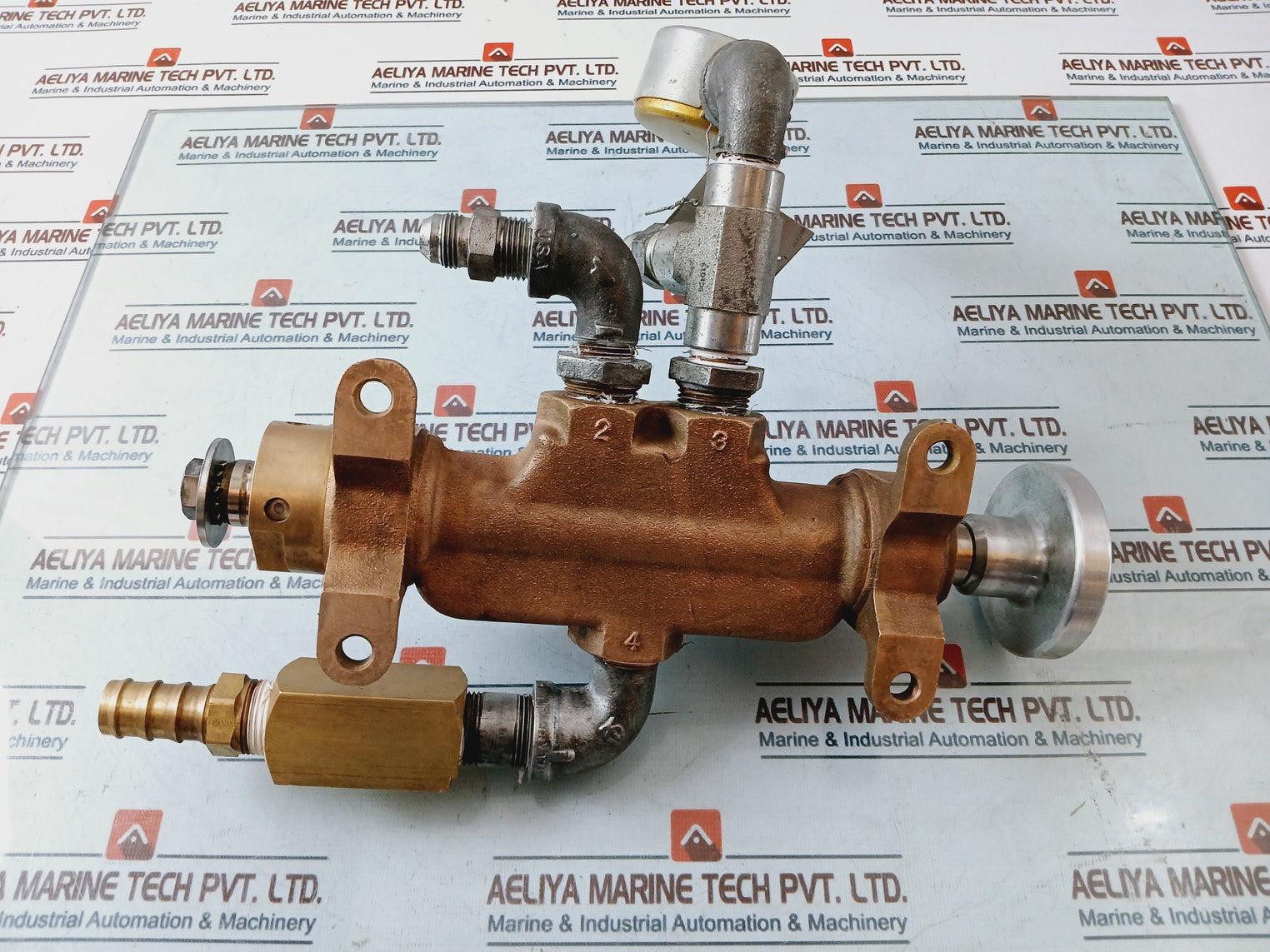 Parker M05465148 Manual Control Valve W/ Check Valve (003393004)+Pressure Gauge