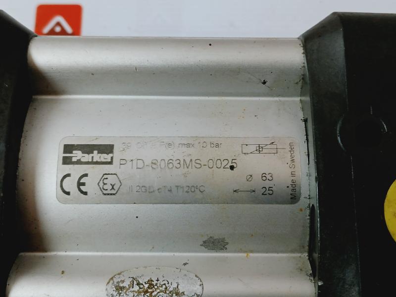 Parker P1D-s063Ms-0025 Series Pneumatic Cylinder 39 P(E) Max 10 Bar