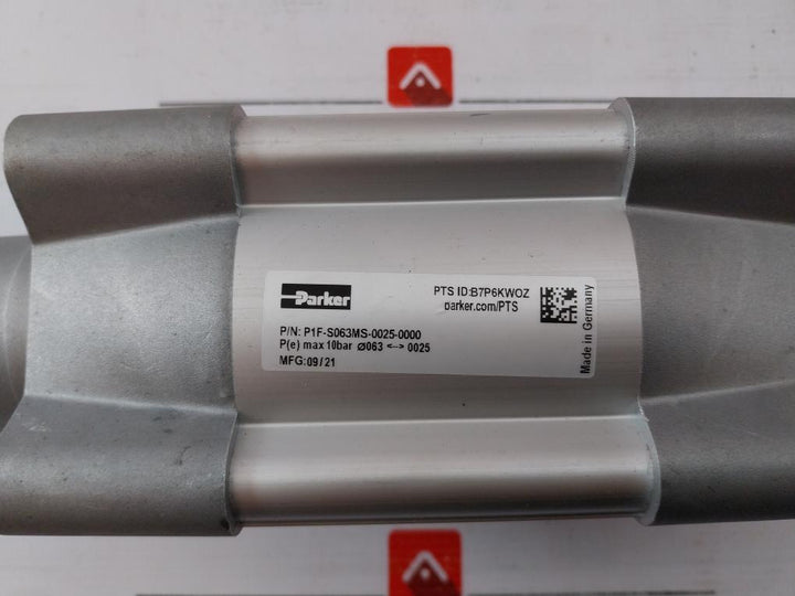 Parker P1F-s063Ms-0025-0000 Series Pneumatic Cylinder Max 10 Bar New
