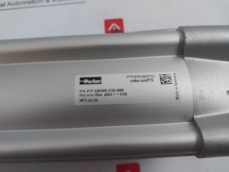 Parker P1F-s063Ms-0100-0000 Pneumatic Piston Rod Cylinder Pc651Ftu