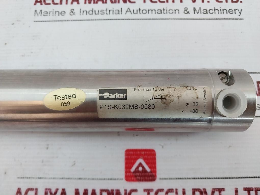 Parker P1S-k032Ms-0080 Pneumatic Cylinder Max 10Bar