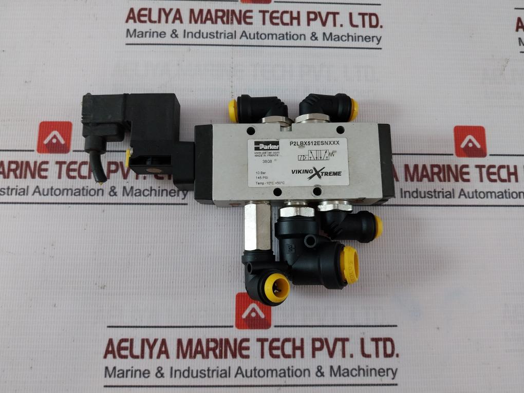 Parker P2Lbx512Esnxxx Pneumatic Valve 24Vdc 1.2W 10 Bar/145 Psi
