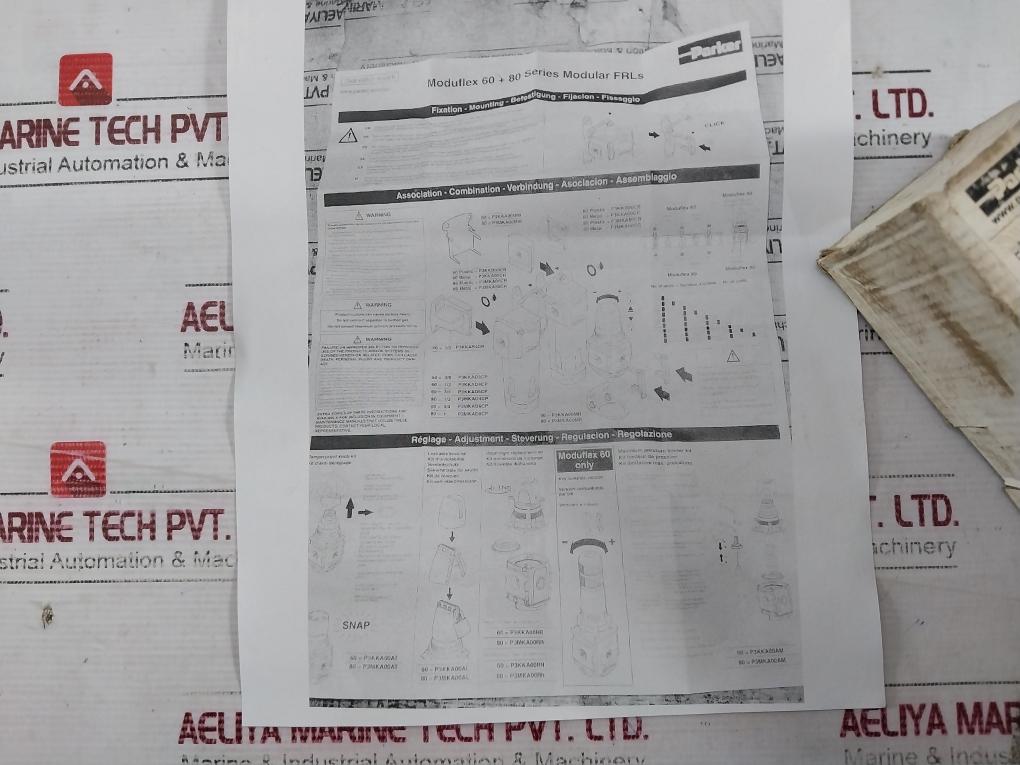Parker P3Kma1V0N Moduflex 60+80 Series Modular Frls Manifold Block 23016