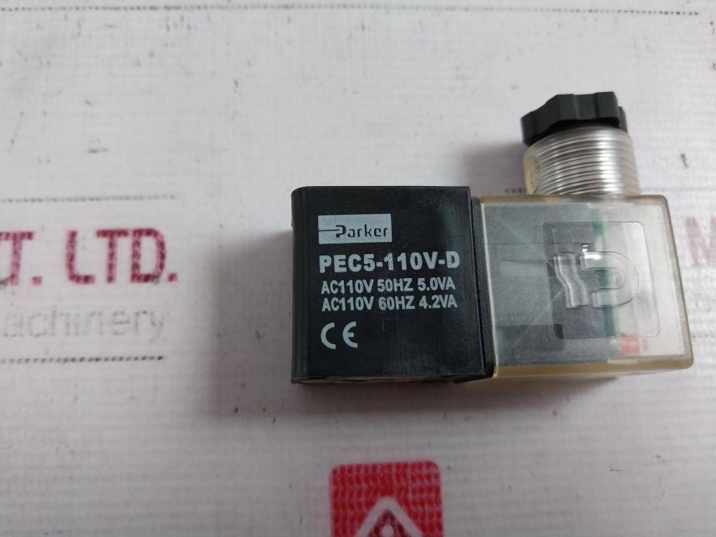 Parker Pec5-110v-d Solenoid Valve Coil, Ac110v 50/60hz 5.0a/4.2a