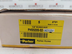 Parker Phs520S-02 Solenoid Valve 110V Ac/Dc 50-60Hz 5.0-4.2Va