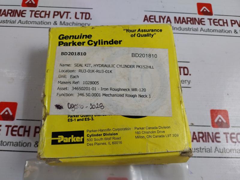 Parker Pk152hll01 Hydraulic Cylinder Piston Seal Kit 1028005