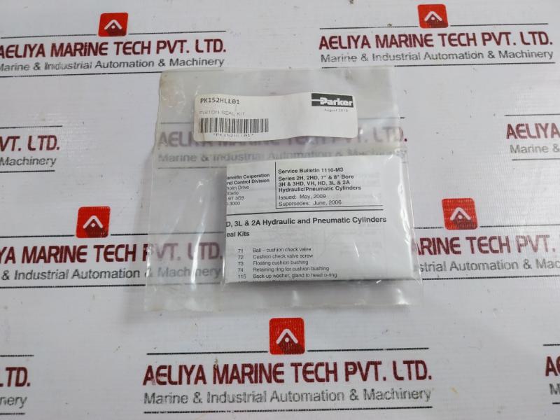 Parker Pk152hll01 Hydraulic Cylinder Piston Seal Kit 1028005