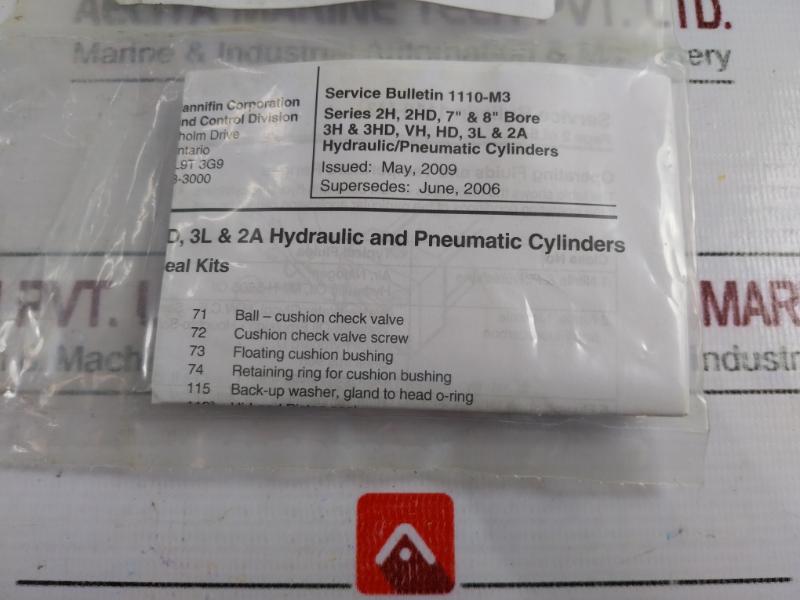 Parker Pk152hll01 Hydraulic Cylinder Piston Seal Kit 1028005